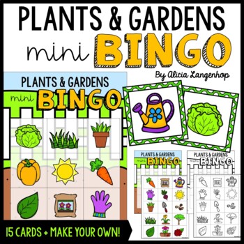 Preview of Preschool Plants and Gardens Mini Bingo Game