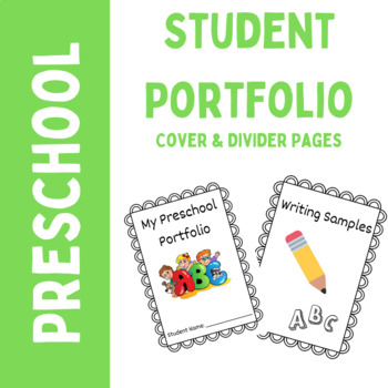 Preview of Preschool Portfolio Cover & Section Dividers Printable