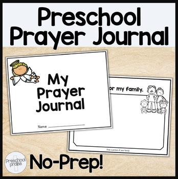 Preschool Prayer and Gratitude Journal - No-prep Bible Lessons for Kids