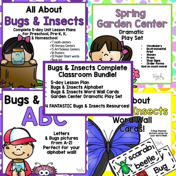 Preview of Bugs & Insects Complete Classroom Bundle for Preschool & Pre-K