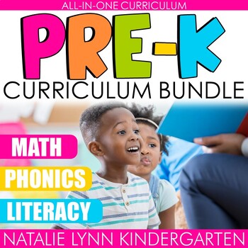 Preview of Preschool + Pre-K Curriculum Bundle Literacy Math Phonics Lessons + Activities