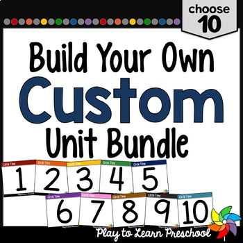 Preview of Preschool Pre-K Curriculum - Custom Bundle 10 Units
