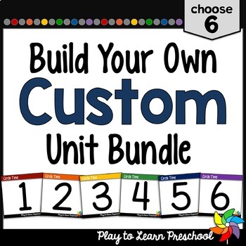 Preview of Preschool Pre-K Curriculum - Custom Bundle 6 Units