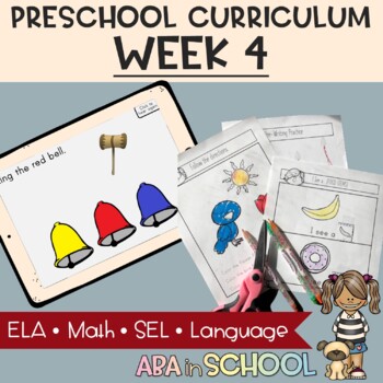 Preview of Preschool/Pre-K Curriculum: ELA, Math, Language & SEL | Digital & BOOM | Week 4