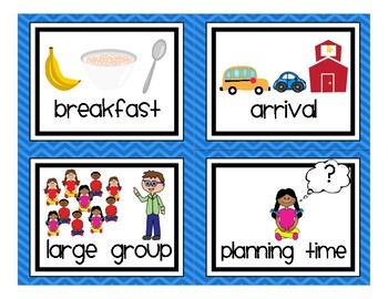 preschool daily schedule cards