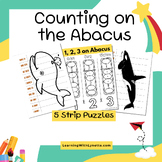 Preschool, Pre-K, Counting on the Abacus Math Strip Puzzle