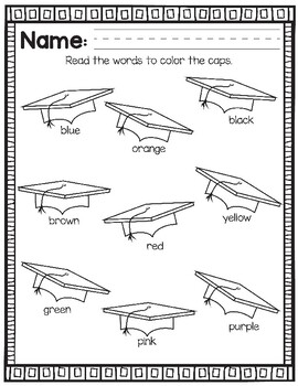 2020 pre k kindergarten graduation activity pack by primary painters