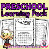 Preschool | Pre-K | Kindergarten | Learning Pack | Workshe