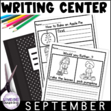 September Writing Center for Pre-K & Kindergarten - Fall W