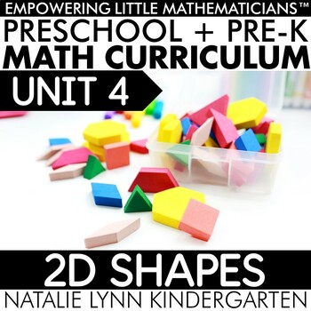 Preview of Preschool + Pre-K Math 2D Shapes Unit 4 PREK GUIDED MATH CURRICULUM