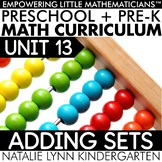Preschool + Pre-K Math Addition Unit 13 Adding Sets + Numb