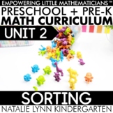 Preschool + Pre-K Math Curriculum Sorting Unit 2 PREK GUID