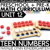 Preschool + Pre-K Math Numbers to 20 Unit 12 Teen Numbers 
