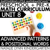 Preschool + Pre-K Math Patterns and Positional Words Unit 