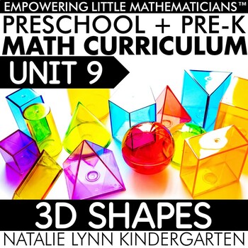 Preview of Preschool + Pre-K Math Solid 3D Shapes Unit 9 PREK GUIDED MATH CURRICULUM