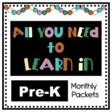 Preschool/Pre-K Monthly Packets- All You Need to Learn in 