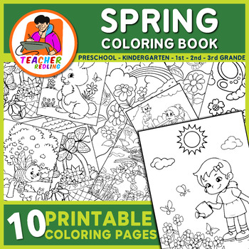 Preview of Preschool / Pre-K Morning Work Worksheets: Spring Coloring Pages