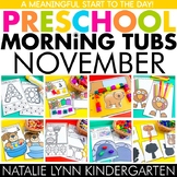 Preschool + Pre-K November Morning Tubs | Morning Work Bin