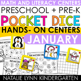 Preschool + Pre-K Pocket Dice Centers JANUARY Math and Lit