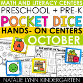Preschool + Pre-K Pocket Dice Centers OCTOBER Math and Lit