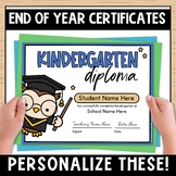 Preschool , Pre K and Kindergarten Graduation Certificates