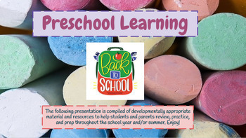 Preview of Preschool/Pre-k Learning Slideshow