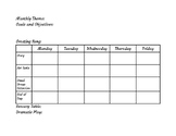 Preschool Pre-k Monthly Weekly Planners