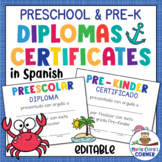 Preschool & PreK Diplomas & Certificates in Spanish | Ocea