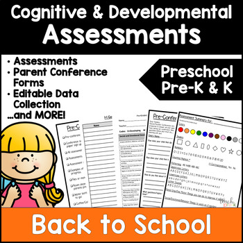Preview of Preschool Assessments - PreK Assessments - Parent Teacher Conference Forms