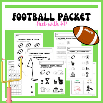 Preview of Preschool/Prek Football Packet (Super Bowl Activities)