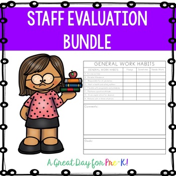 Preview of Preschool, Prek, and Kindergarten Staff Evalution Bundle