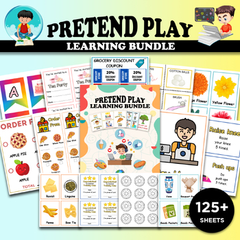 Preview of Preschool Pretend Play Activity, Pre-School Games Cards