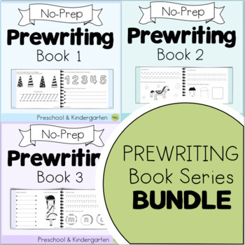 Preview of Preschool Prewriting Books Bundle