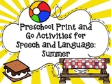 Preschool Print and Go Activities for Speech and Language: Summer