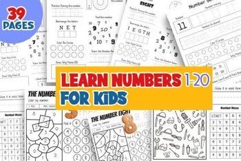 Preview of Preschool Printables Learning Numbers sheets