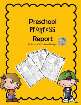 Preview of Preschool Progress Report