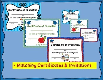 End of the Year Awards: Preschool Diploma Promotion Certificates