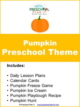 Preview of Preschool Pumpkin Theme