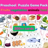 Preschool Puzzle Game Pack - Learn Foods, Vegetables, Anim