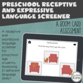 Preschool Receptive and Expressive Language BOOM CARD Screener