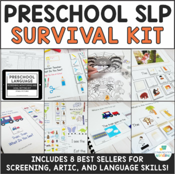 Preview of Preschool Speech Therapy Essential Activities Survival Kit BUNDLE