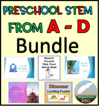 Preview of Preschool STEM from A-D for Distance Learning!