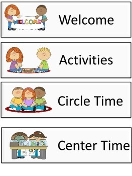 Preschool Schedule Cards by The Preschool Plan It Store | TPT