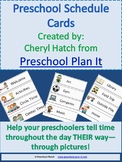 Preschool Schedule Cards