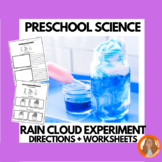 Preschool Science Rain Cloud Experiment: Letter R Directio