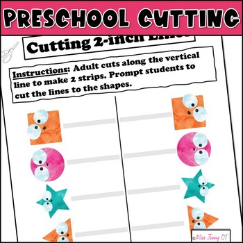 Preschool Scissors Cutting Practice Worksheets for OT and SPED by Miss  Jenny OT