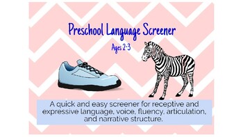 Preview of Preschool Screener BOOM Cards - Ages 2-3