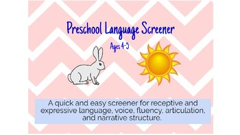 Preview of Preschool Screener BOOM Cards - Ages 4-5