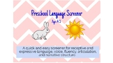 Preschool Screener BOOM Cards - Ages 4-5