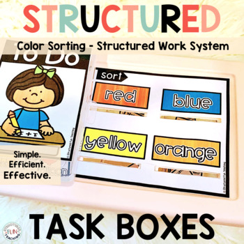 Preview of Preschool Color Activities | Sorting Task Box